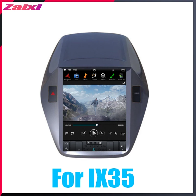 Android автомобильный мультимедийный gps для hyundai ix35 2009 2010 2011 2012 2013 радио вертикальный экран tesla экран Радио Видео
