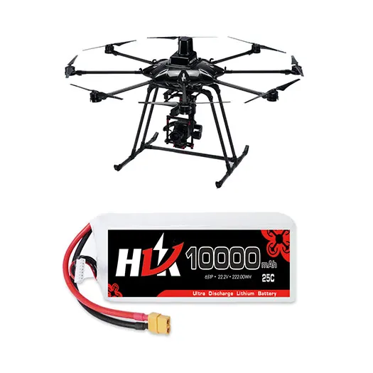 US $360.36 High Rate RC Lipo Battery 6S 222V 10000MAH 25C Lithium Ion Battery For UAV Drone RC Model
