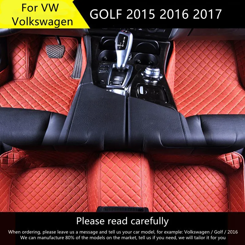 For VW Volkswagen GOLF 2015 2016 2017 Custom Auto Foot Pads Automobile
