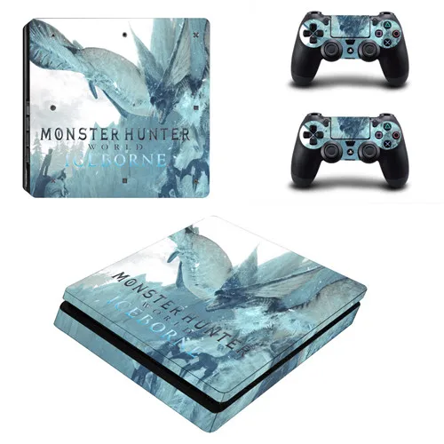 YSP4S-3673 Monster Hunter World Iceborne PS4 тонкая кожа Наклейка для консоли playstation 4 и контроллера PS4 Slim Skins наклейка s винил - Цвет: YSP4S-3673