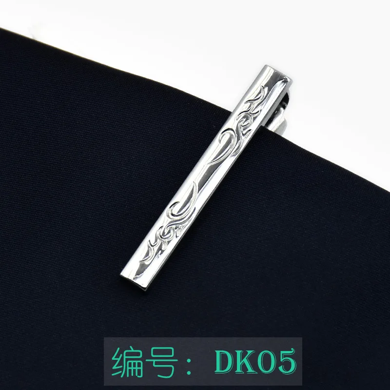 DK05 Короткий корейский металлический зажим для галстука для мужчин простой серебряный Модный 24 высокое качество Медь зажимы галстука классический тренд Новинка подарки - Окраска металла: DK05