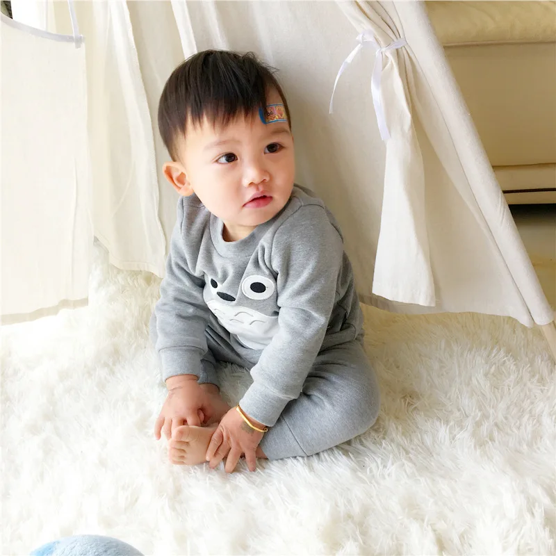 Г. Зимний стиль, Chen Mom, Бархатный спортивный костюм детское термобелье с рисунком коричневого медведя комплект из двух предметов с высокой талией и поясом