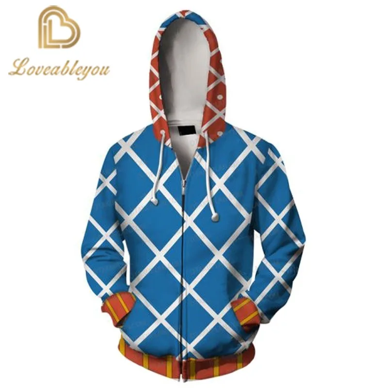 

JOJO'S BIZARRE ADVENTURE Hoodies Sweatshirts 3D Printed Unisex Cardigan Hooded Sports Sweater Jacket Cosplay Costumes