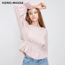 Vero Moda Новые поступления расклешенные рукава Эластичный подол чистый Топ | 318402509