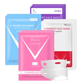 

Double V Shape Face Mask Firming Gel Mask Slimming Eliminate Edema Moisturizing Anti-Aging Face Masks Slim Double Chin Lifting