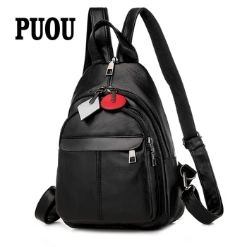 

3-in-1 Soft Leather Women Backpack Anti-theft Book School Bags For Girls Casual Shoulder Bag Ladies Daily Travel Bagpack Mochila