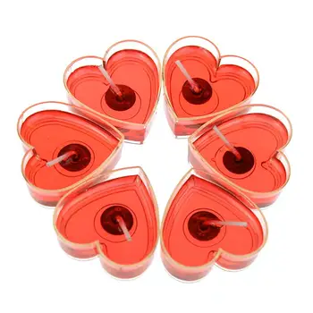 

20Pcs Jelly Candle Transparent Heart-Shaped Candle Romantic Candle Decoration For Wedding Valentine'S Day Party Birthday