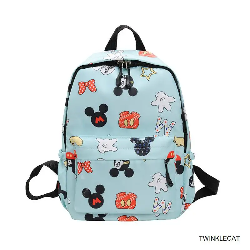 Детский рюкзак для детей 2-7 лет, плюшевая школьная сумка для мальчиков и девочек, сумки с Микки и Минни, школьные сумки для детей, детский сад, модные дорожные портативные сумки - Цвет: Синий