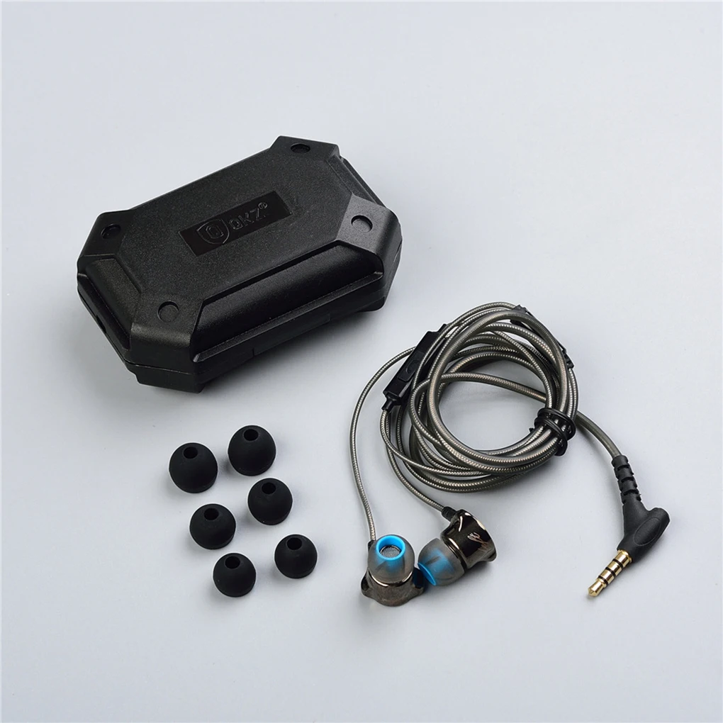 QKZ DM7 наушники Металлические стерео шумоизолирующие наушники-вкладыши Встроенный микрофон HiFi тяжелый бас 3,5 мм наушники