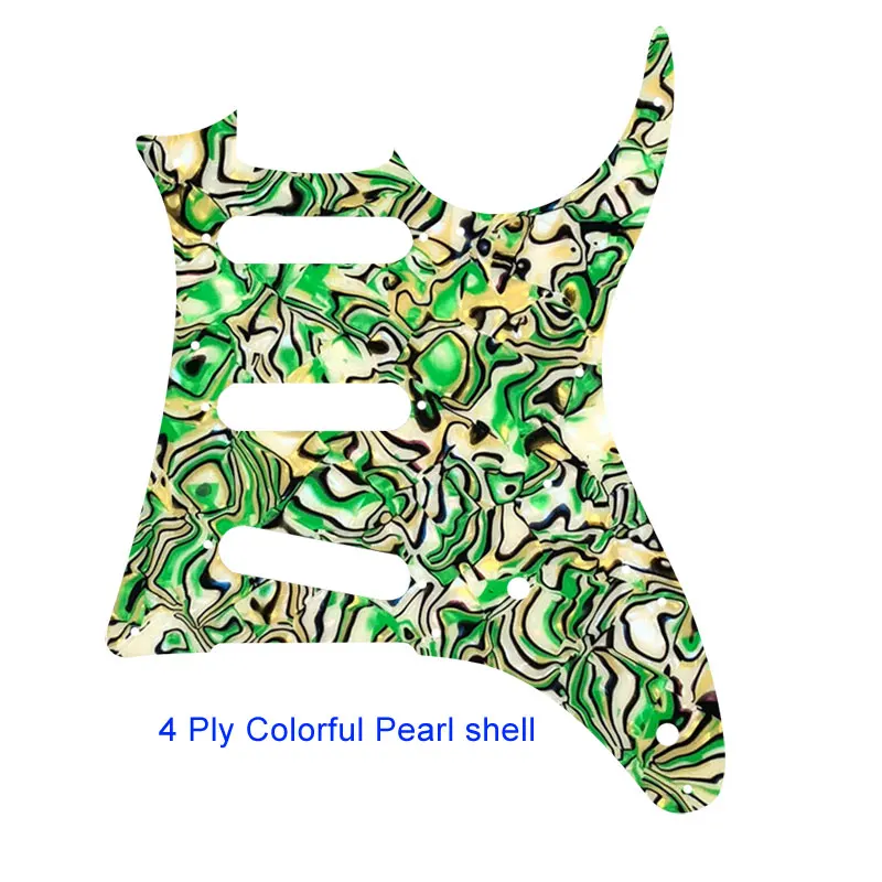 Colorful pearl shell Pleroo пользовательские гитарные части-для MIJ Ibanez GRX20 контур гитары накладку хамбакера пикап царапины пластины SSS накладки - Цвет: Colorful pearl shell