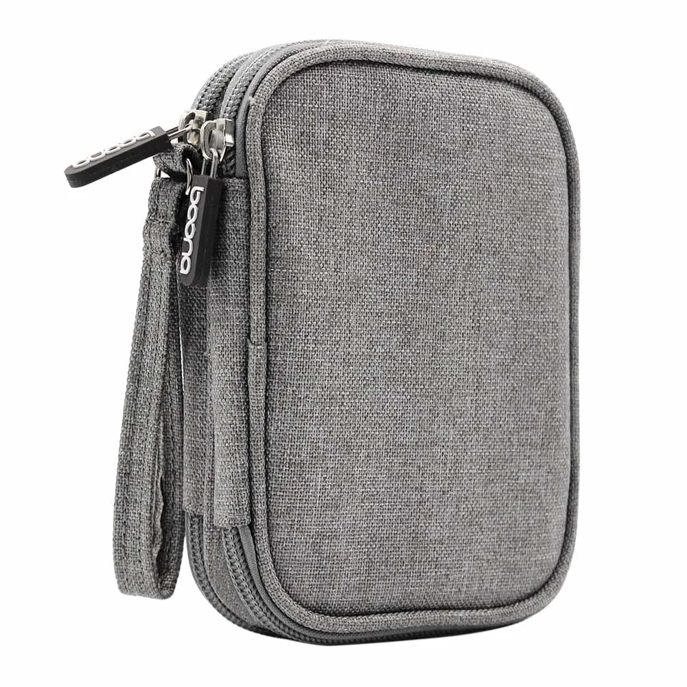 Grey Чехол Oxford power Bank с жестким диском, 2,5 дюймовый usb-кабель для хранения, сумка для переноски - Color: Grey