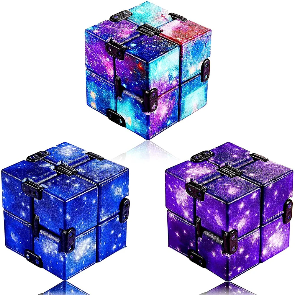 Antistress Infinity Cube Fidget Toy Magic Cube Square Puzzle Toy Office Flip Cubic Puzzle Ball Decompression Reliever AutismToys new variety geometric changeable magic cube anti stress 3d decompression hand flip puzzle cube kids reliever fidget toy