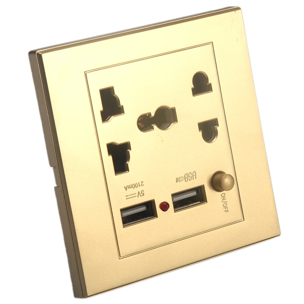 5 отверстий двойной USB розетка для стены панель легко установить адаптер питания умный, безопасный противоударный зарядное устройство Многофункциональный сосуд