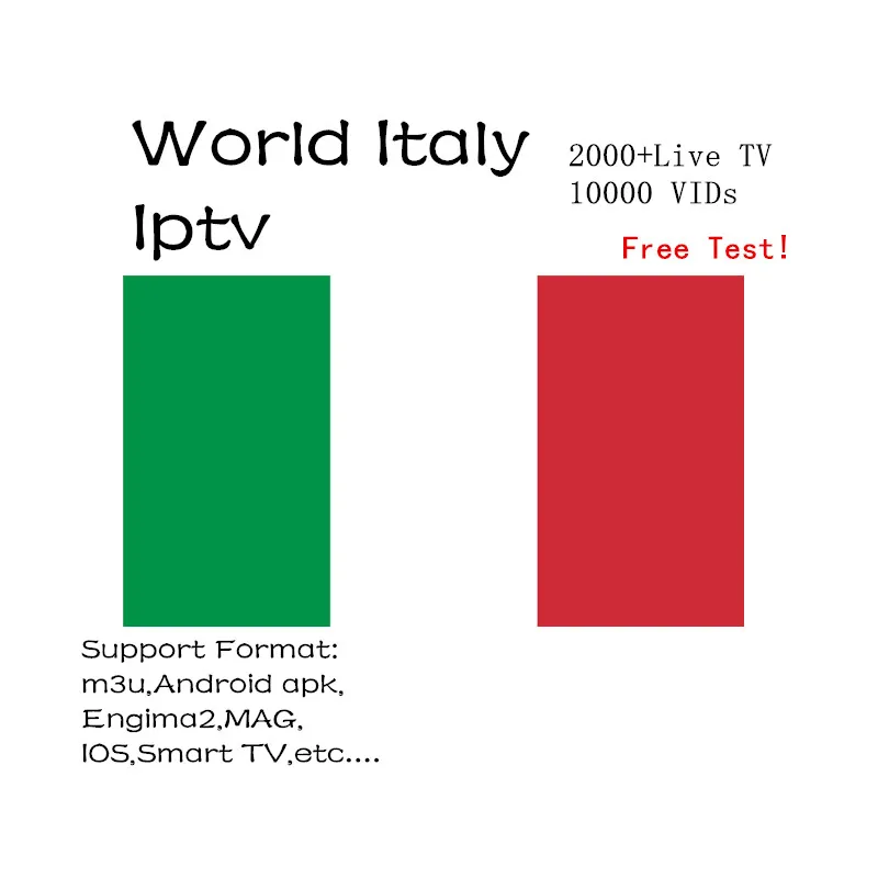 

1 year iptv Italia for Android tv box m3u smart tv Enigma2 MAG support Italy Spain France Germany Netherlands iptv subscription