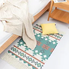 Скандинавский журнальный столик, хлопковая нить тканая кисточка, простая прикроватная тумбочка для спальни, коврик для окна в гостиную, офисный коврик