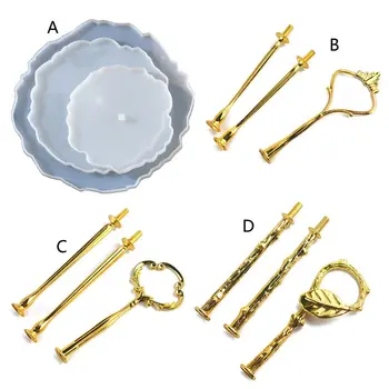 

3 Layer Irregular Coaster Plate Resin Mold Large Fruit Disc Tray Pallet Resin Casting Mold Clear Flexible Silicone Molds