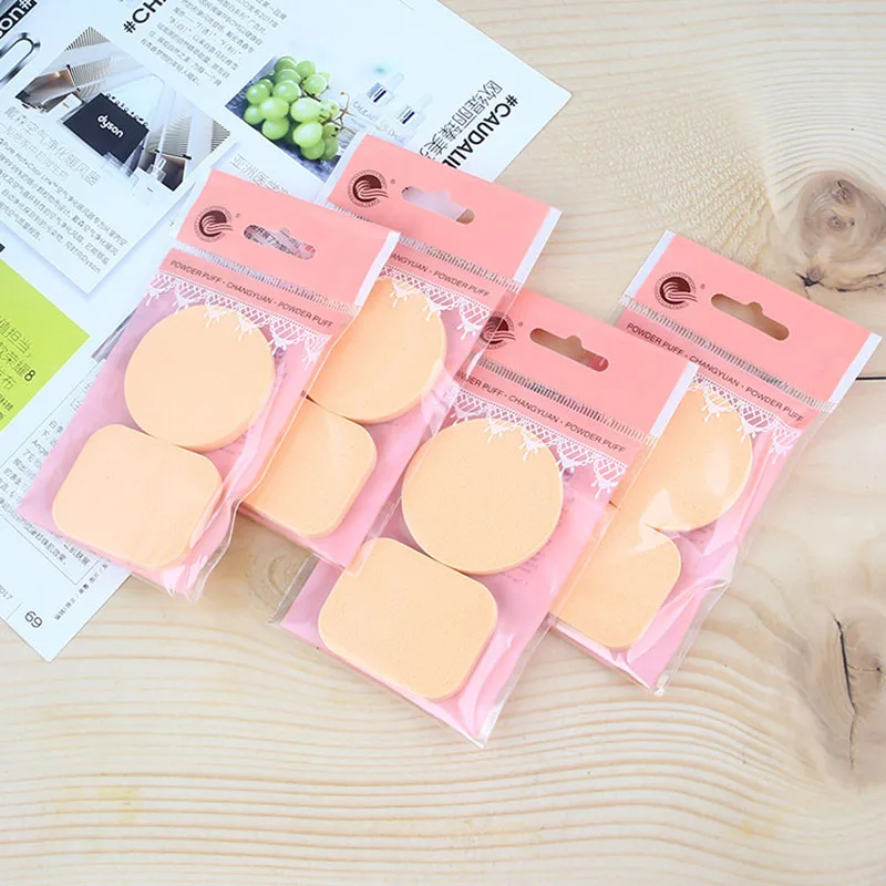 

2PCS Cosmetic Puff Square Round Makeup Cosmetic Sponge Face Soft Beauty Foundation Contour Sponges Powder Puff Makeup Brush Tool
