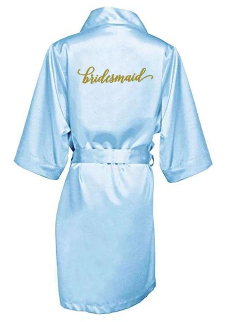 Pijama sexy azul claro para novia, bata de boda, lencería para dama de honor, hermana, madre