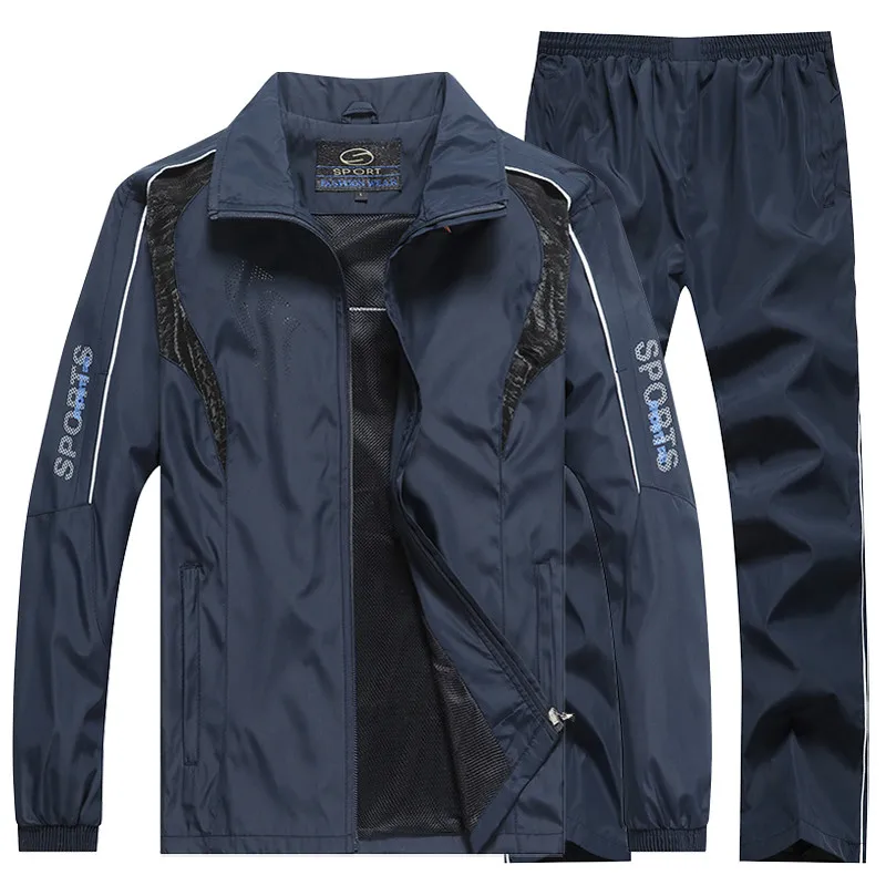 M-5XL, мужские спортивные костюмы, комплект для спортзала, мужская спортивная одежда, весна-осень, спортивный костюм из двух предметов, куртка+ штаны, комплекты, повседневный спортивный костюм для мужчин, новинка