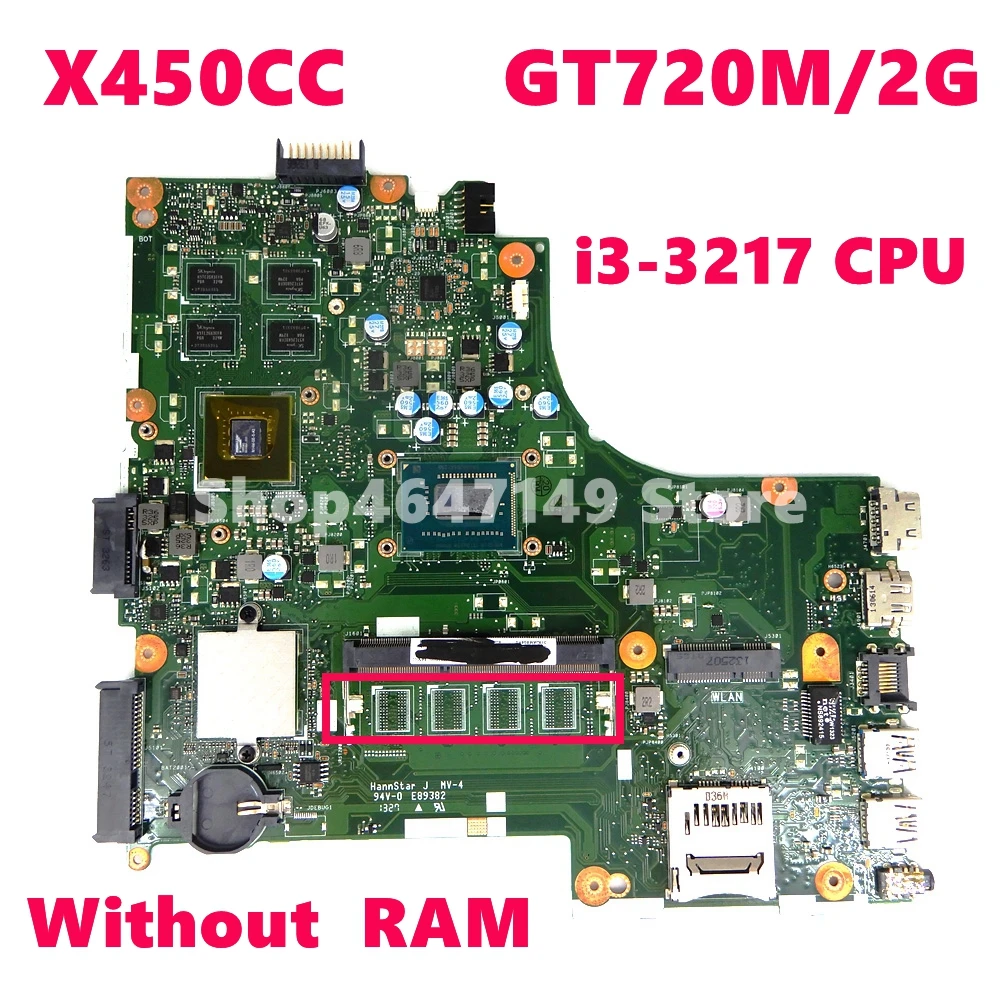 X450CC материнская плата GT720M/2 ГБ i5-3230CPU без Оперативная память Материнская плата Asus X450C X450CC A450C Y481C Материнская плата ноутбука Тесты ОК