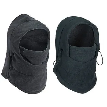 

Winter Hooded Skiing Cycling Mask Beanies Windproof Warm Fleece Face Hats F-Best