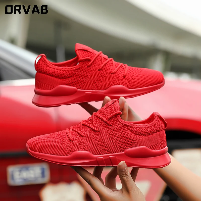 red casual shoes mens style