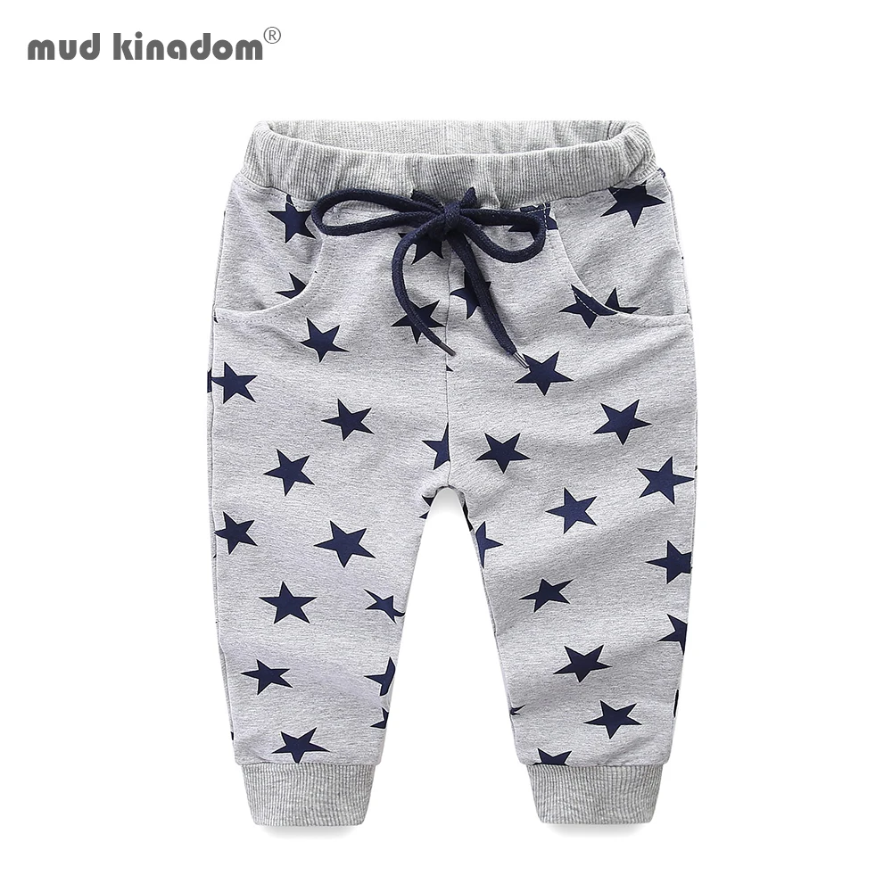 

Mudkingdom Boys Jogger Pants Stars Printing Drawstring Casual Kids Sweatpants