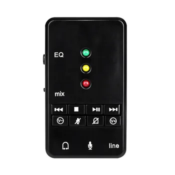 

Professional USB Port Independent Stereo Lightweight Mini Audio Sound Card External Recording Virtual 7.1 Home Portable