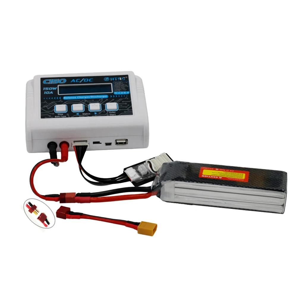 HTRC LiPo зарядное устройство C150 AC/DC 150 Вт 10A RC балансирующее для LiHV LiFe Lilon NiCd NiMh Pb Smart