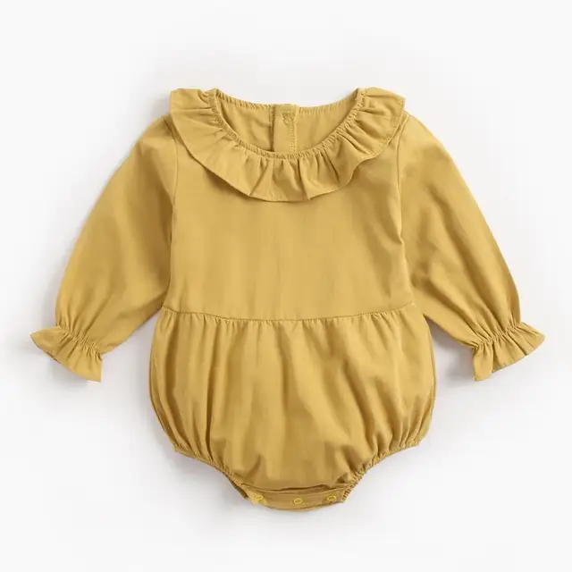 Baby Bodysuit baby clothes autumn and winter plaid 100% cotton male baby long-sleeved shirt jumpsuit baby romper newborn onesies BRW9104-YE