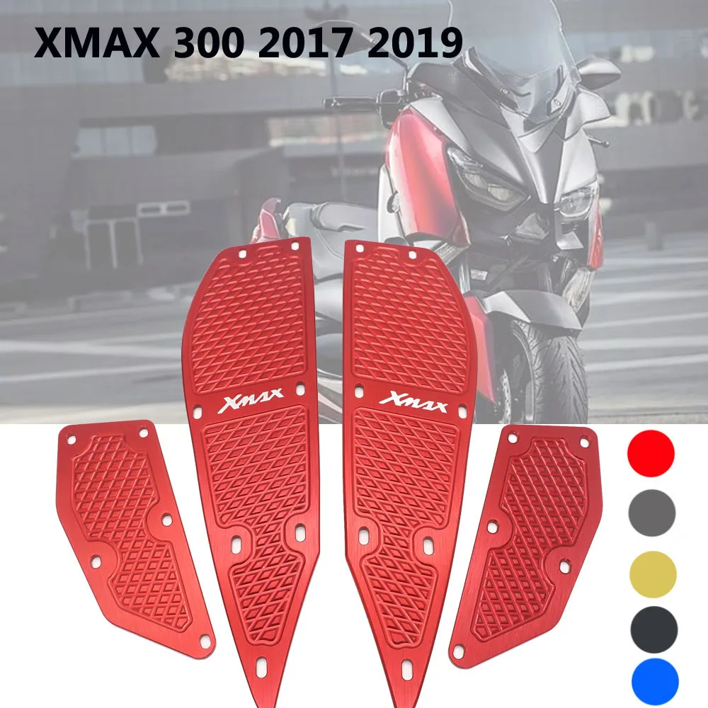 RED Для YAMAHA XMAX X-MAX 300 XMAX 250- аксессуары для мотоциклов XMAX Pad XMAXCNC новая ножная накладка педаль из алюминиевого сплава - Цвет: RED