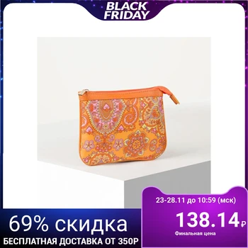 

Simple cosmetic bag, zipped compartment, orange