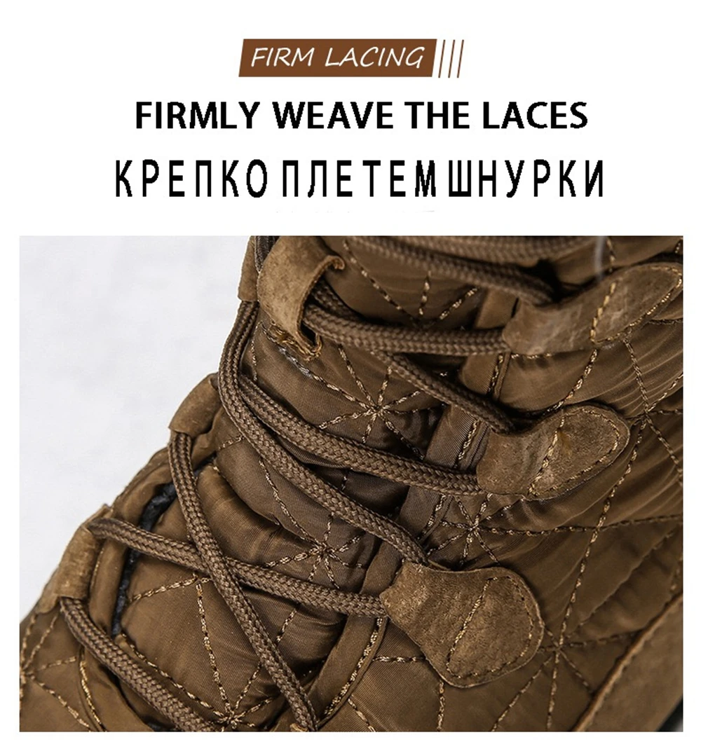 Dewbest/ботинки из натуральной кожи; мужские зимние ботинки; очень теплые зимние мужские ботинки; водонепроницаемые теплые ботинки; botas hombre; размер 47