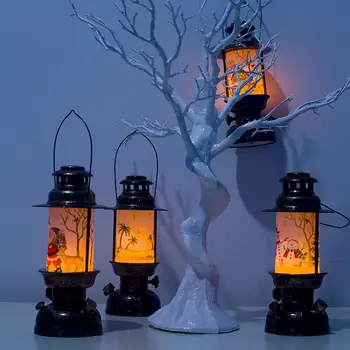 

Christmas LED Hurricane Lantern Holiday Lighting Table Lamp Festive Home Decor