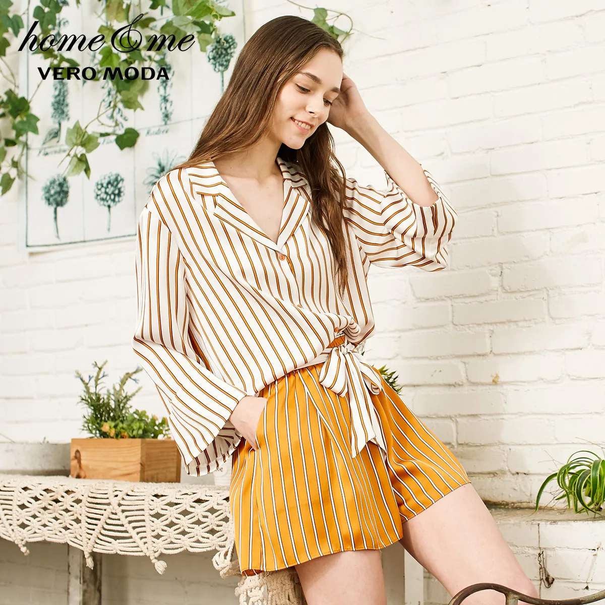 Vero Moda женские полосатые топы разных цветов с широкими манжетами для дома | 3191P9501