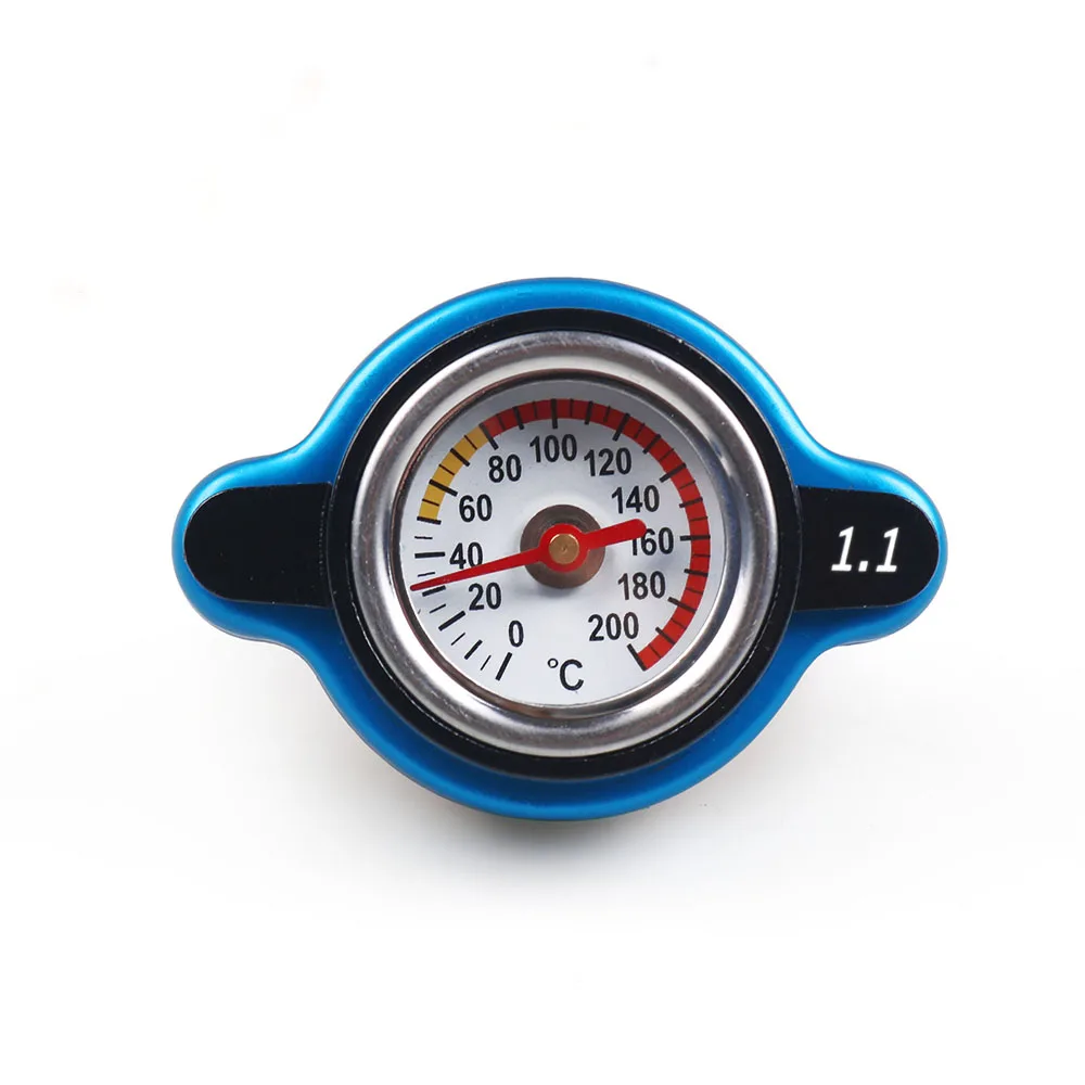 Racing Thermost Radiator Cap Cover With Water Temp gauge 0.9 BAR or 1.1 BAR or 1.3 Cover (Big head) Without radiator cap