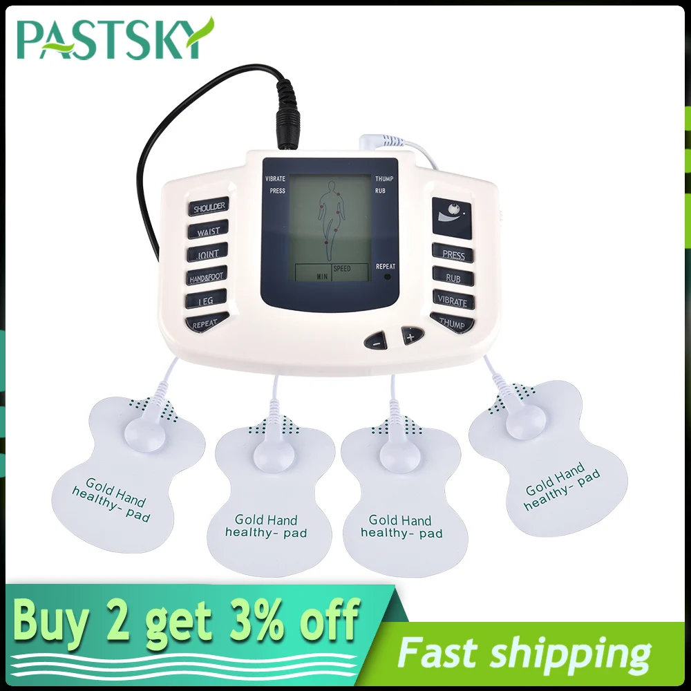 

EMS&TENS Muscle Stimulator Electrical 4 Modes Body Massager 16 Pads Relax Slimming Digital Therapy Pulse Acupuncture Health Care