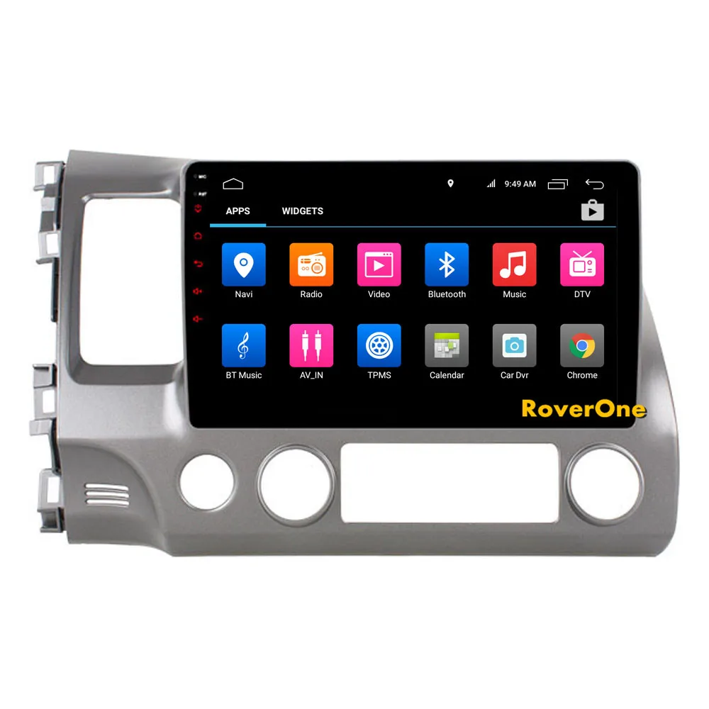 RoverOne для Honda для Civic 2006-2011 Android 9,0 Автомагнитола Стерео gps навигация Центральный Multimidia головное устройство MirrorLink DSP