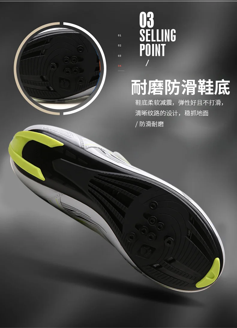Cycling Shoes Men Black White Road Bicycle Riding Racing Hook and Loop Light Breathable Cycle Bike Sneakers