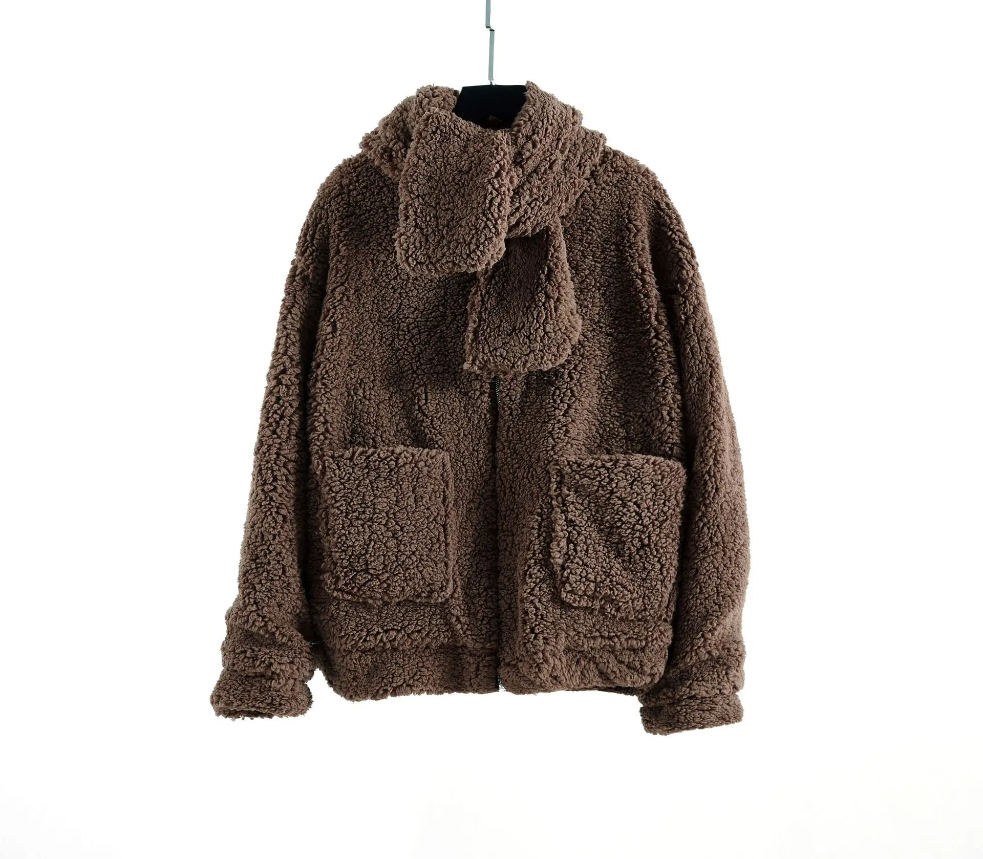 Женская меховая куртка большого размера, новинка 2019 года, зимнее пальто из плюша, однотонный датский меховой жакет свободного кроя, пальто