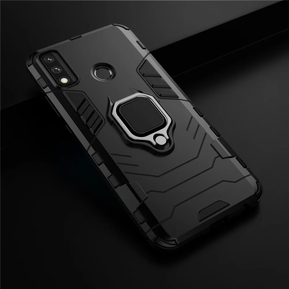 For Huawei Y9 2019 Case Shockproof Ring Stand Bumper Silicone + PC Phone  Back Cover For Huawei Y92019 Y9 Prime 2019 Y9Prime Capa|Phone Case & Covers|  - AliExpress