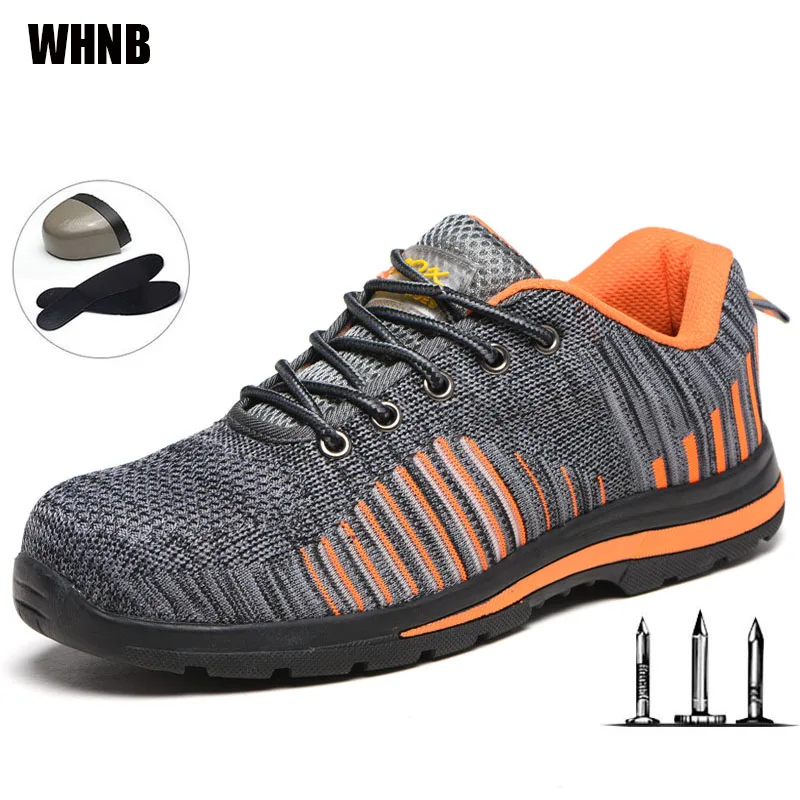 Anti-collision Work Boots New Men Steel Toe Caps Anti-smashing Shoes Anti-puncture Anti-slip Breathable Protective Safety Shoes