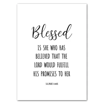 

The Bible Prayer Psalms Canvas Painting Blessed Thankful Grateful God Wall Art Poster Bedroom Church Mural Pictures Home Decor