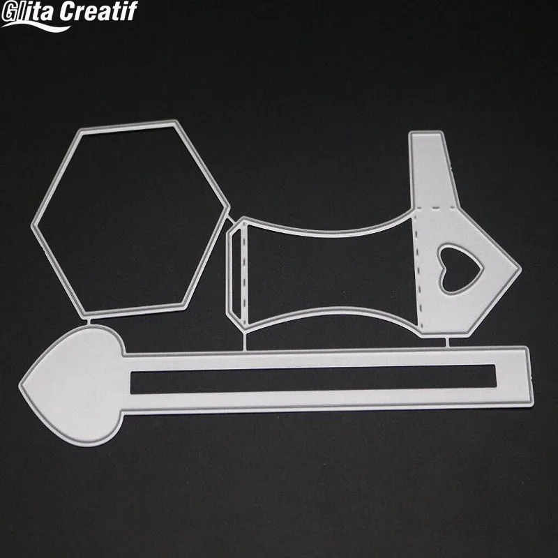 Новая 3D коробка штампы для скрапбукинга DIY бумажная крафт-карта декоративная коробка для конфет вырубка-вырубка металла для скрапбукинга
