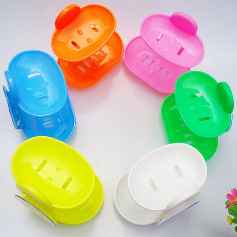 Bathroom Double-layer Soap Dish With Drain Hole Punch-free Soap Holder With Suction Cup Household Detachable Soap Dish