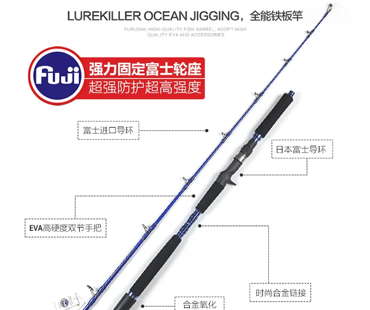 Lurekiller Удочка полная Fuji части джигггинг удилище лодка удилище 1,58 м одиночное удилище и 1,80 м 2 шт удилище спиннинг и литье удилища