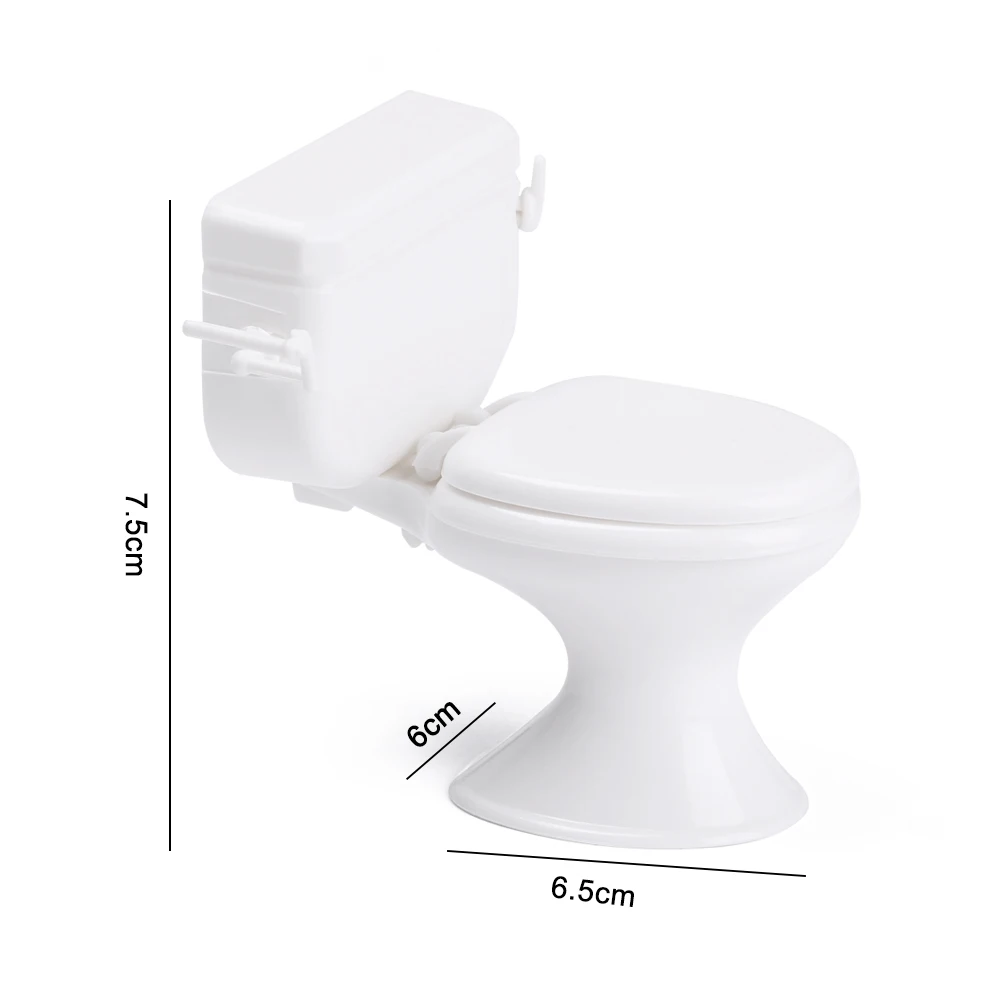 White Mini House Decoration Toys Bathroom Ornament Miniature Toilet Doll Accessories Dollhouse Furniture Display Model 6