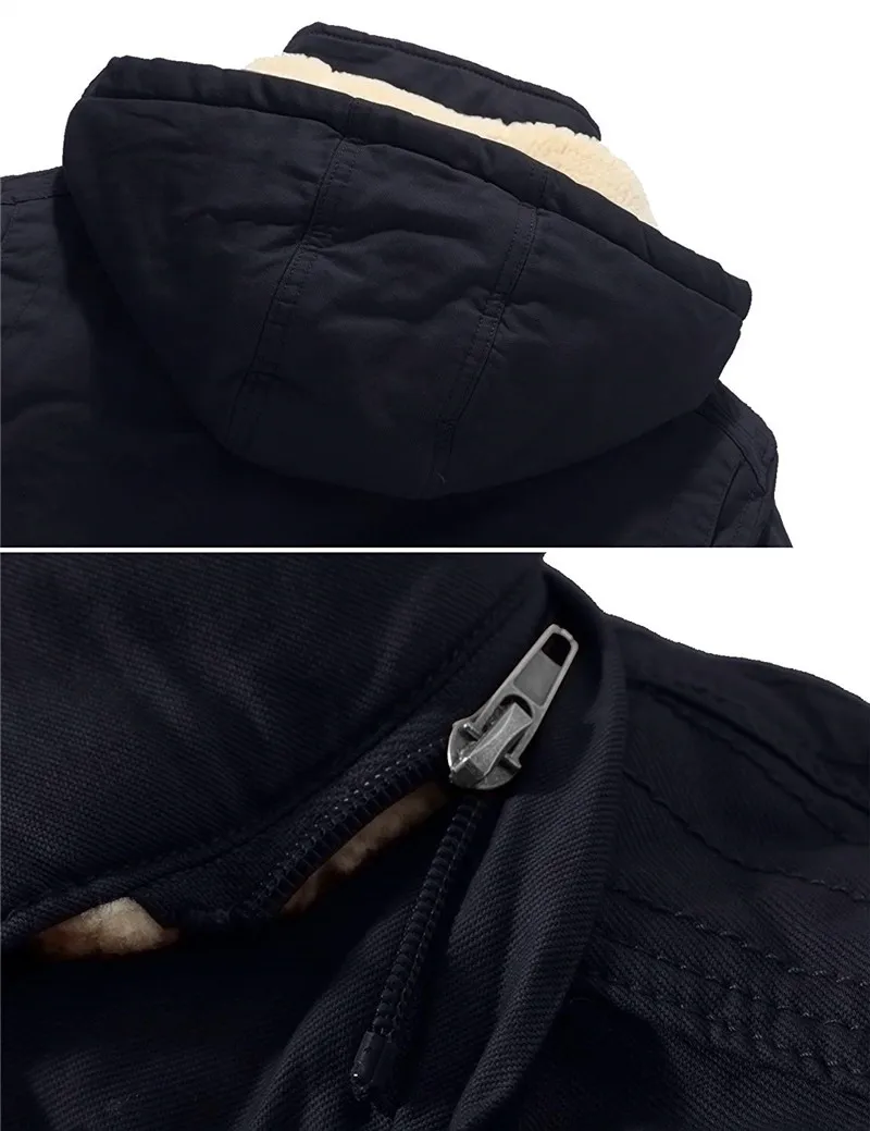 Women's Winter Thicken Jacket Cotton Coat with Removable Hood