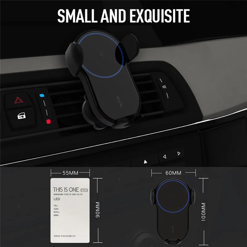 15 Вт Быстрое беспроводное зарядное устройство для IPhone для samsung для huawei Мини Автомобильный датчик беспроводное автомобильное зарядное устройство кронштейн зажимной держатель телефона