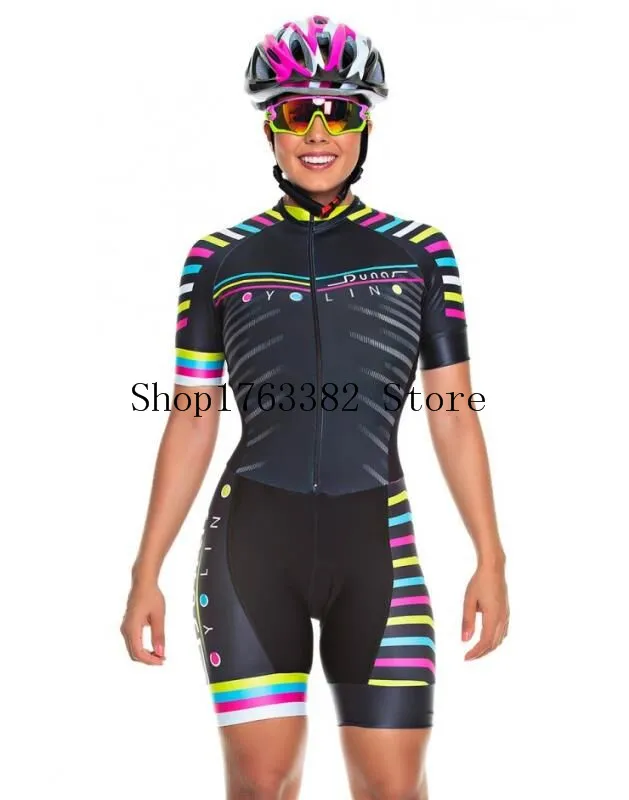 Pro Team триатлон костюм женский Велоспорт Джерси Skinsuit комбинезон Майо Одежда для велоспорта Ropa ciclismo комплект розовая гелевая подкладка